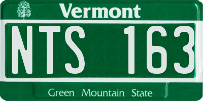 VT license plate NTS163