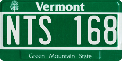 VT license plate NTS168