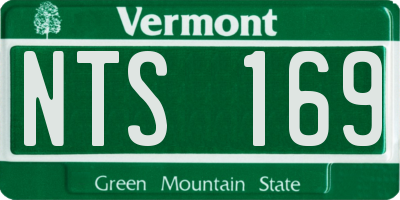 VT license plate NTS169