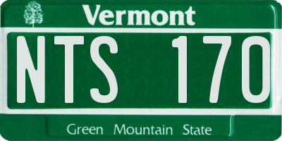 VT license plate NTS170