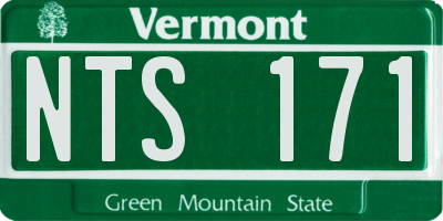 VT license plate NTS171