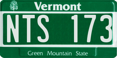 VT license plate NTS173