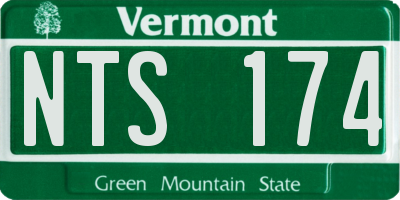 VT license plate NTS174