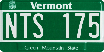 VT license plate NTS175