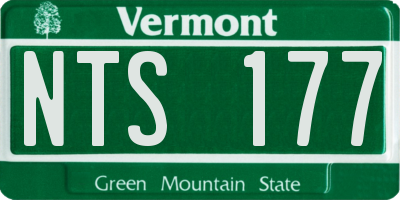VT license plate NTS177