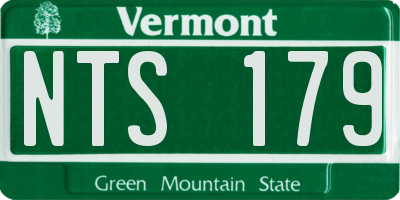 VT license plate NTS179