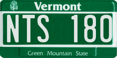VT license plate NTS180