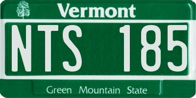 VT license plate NTS185