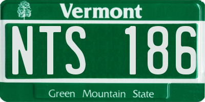 VT license plate NTS186
