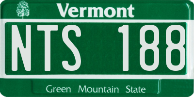 VT license plate NTS188