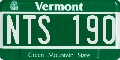 VT license plate NTS190