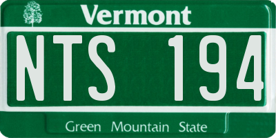 VT license plate NTS194