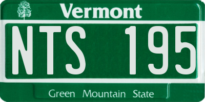 VT license plate NTS195