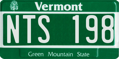 VT license plate NTS198