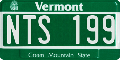 VT license plate NTS199