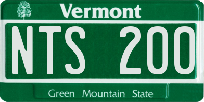 VT license plate NTS200
