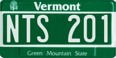 VT license plate NTS201