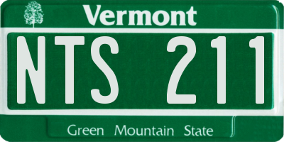 VT license plate NTS211