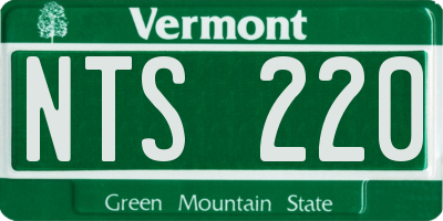 VT license plate NTS220