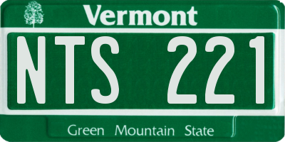 VT license plate NTS221