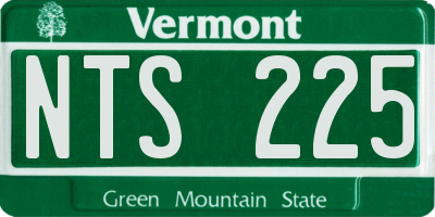 VT license plate NTS225