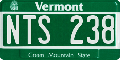 VT license plate NTS238