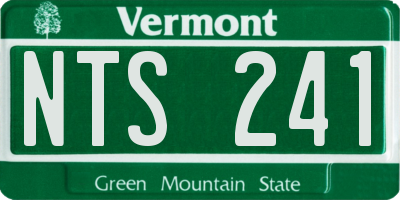 VT license plate NTS241