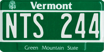 VT license plate NTS244