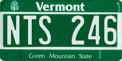 VT license plate NTS246