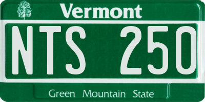 VT license plate NTS250