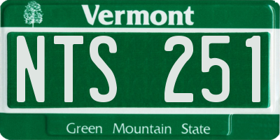 VT license plate NTS251