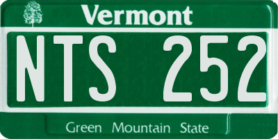 VT license plate NTS252