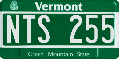 VT license plate NTS255