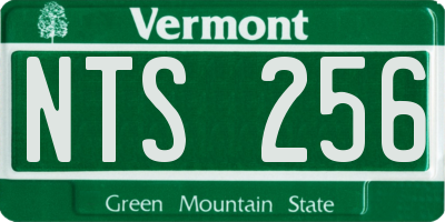 VT license plate NTS256