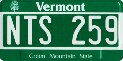 VT license plate NTS259