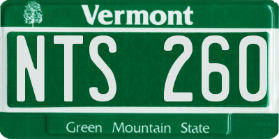 VT license plate NTS260