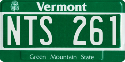 VT license plate NTS261