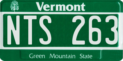 VT license plate NTS263