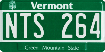 VT license plate NTS264