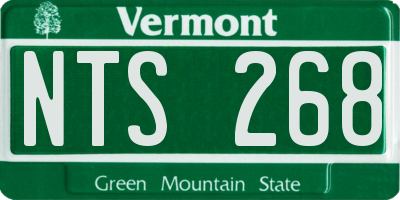 VT license plate NTS268