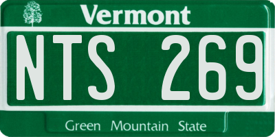 VT license plate NTS269