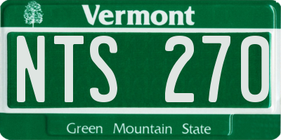 VT license plate NTS270