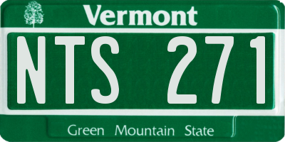 VT license plate NTS271