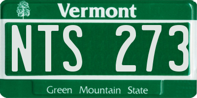 VT license plate NTS273