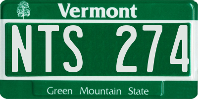 VT license plate NTS274