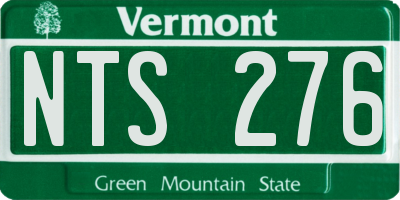 VT license plate NTS276