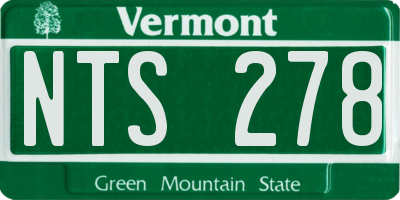 VT license plate NTS278