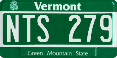 VT license plate NTS279