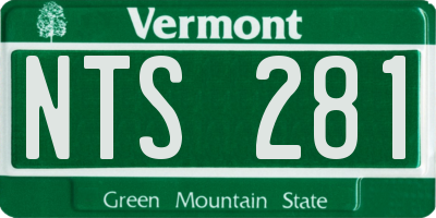 VT license plate NTS281