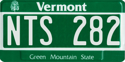 VT license plate NTS282